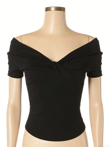 Dame Off-Shoulder Bustier-Top med Rynkning Skovae