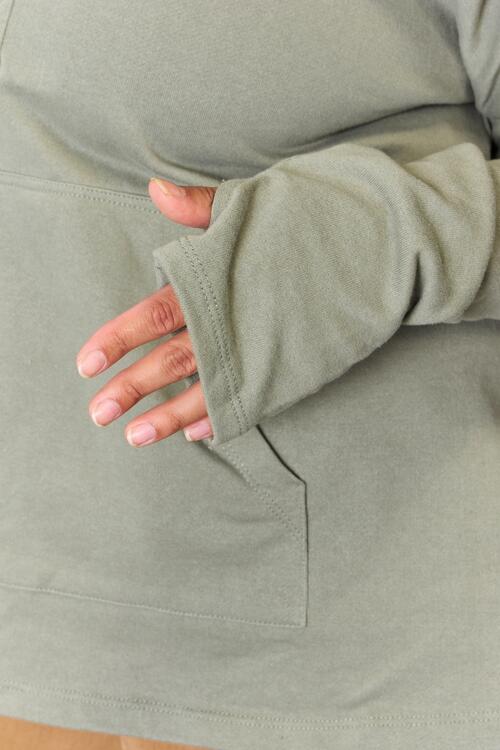 Stilla | Code Full Size Halv Knap Hoodie