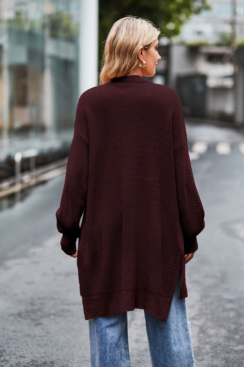 Stilla | Front Dropped Shoulder Longline Cardigan