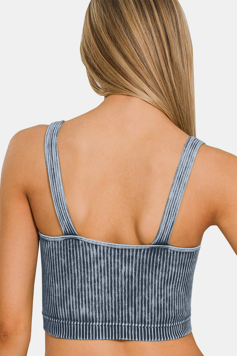 Stilla | Vasket Ribbet Crop V-Hals Tank