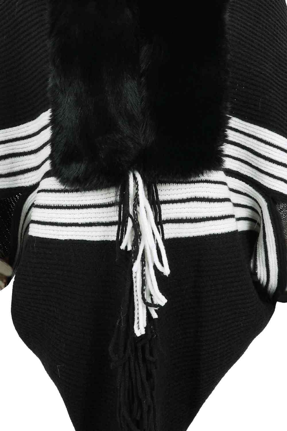 Stilla | Frynse Detalje Langærmet Poncho