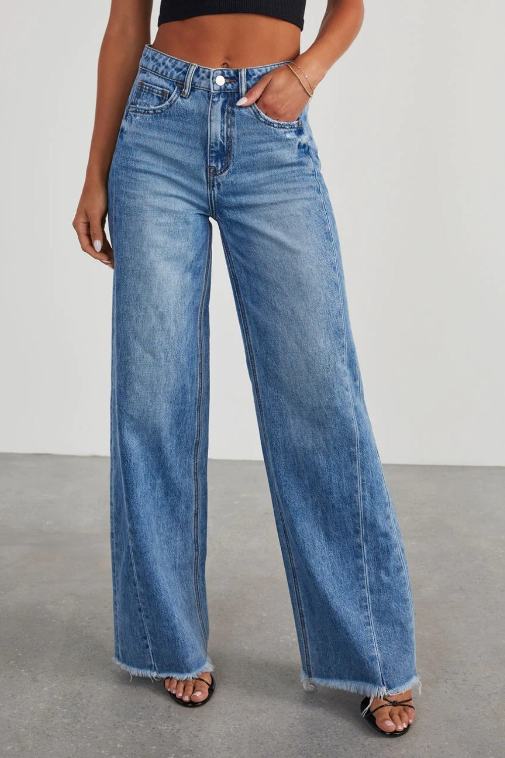 Stilla | Hem Bred Ben Jeans med Lommer