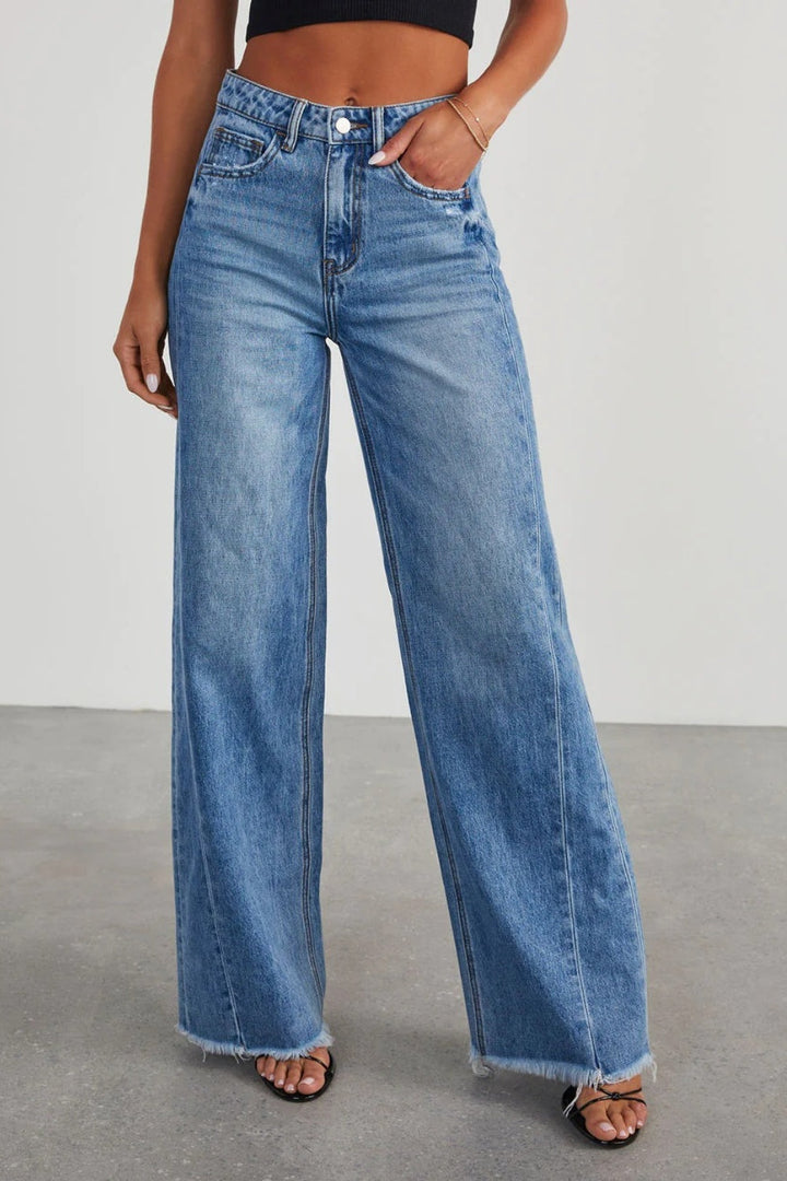 Stilla | Hem Bred Ben Jeans med Lommer