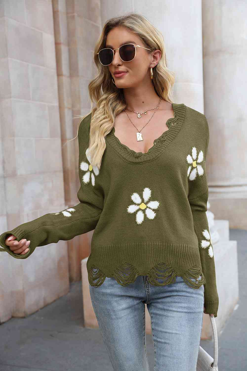 Stilla | Distressed Langærmet Sweater