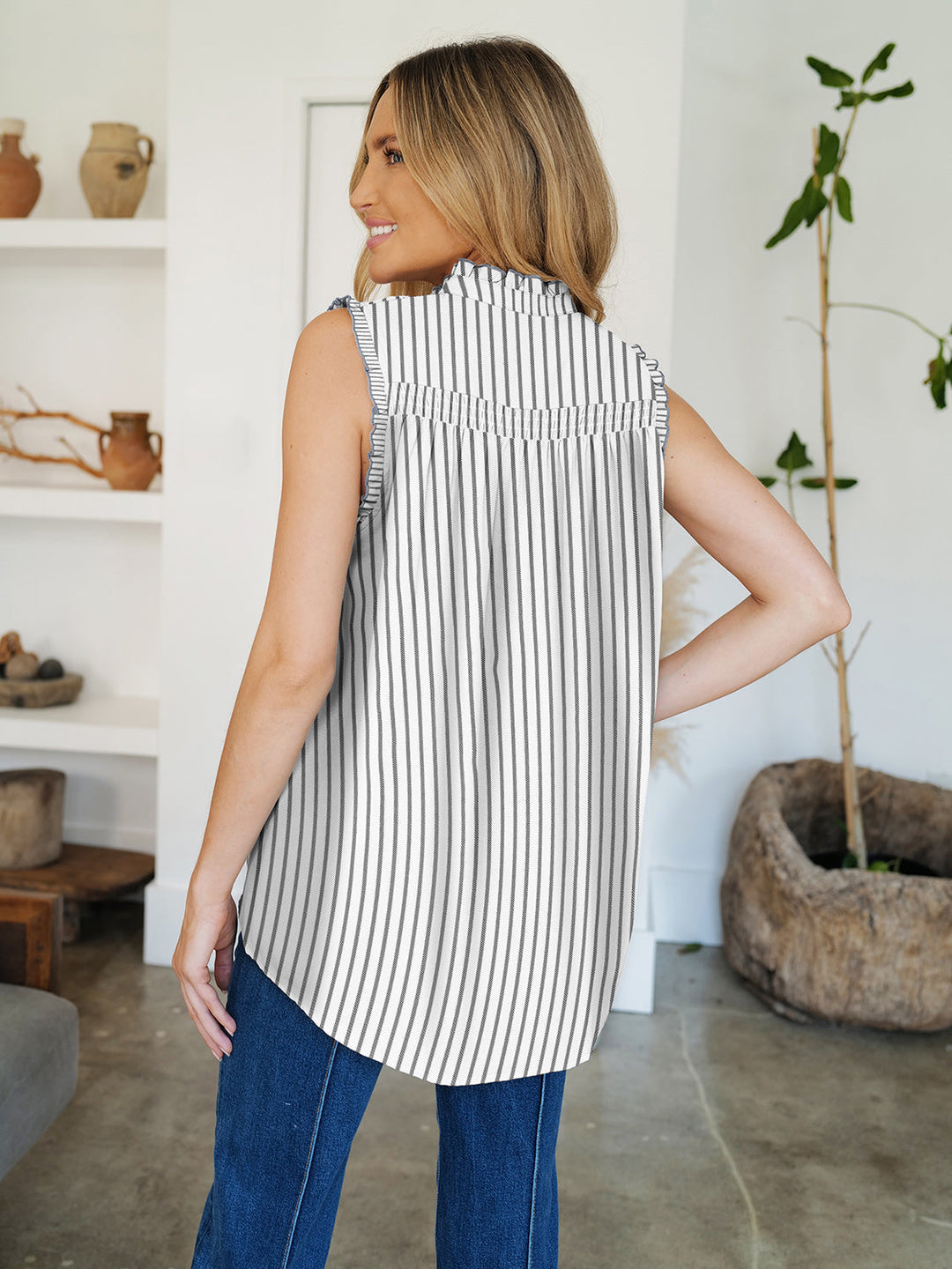 Stilla | Printet Mock Neck Top