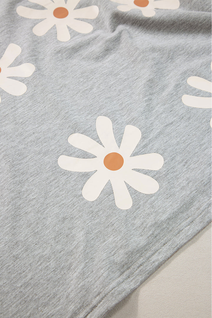 Stilla | Kortærmet Casual T-shirt Med Blomstertryk Til Kvinder