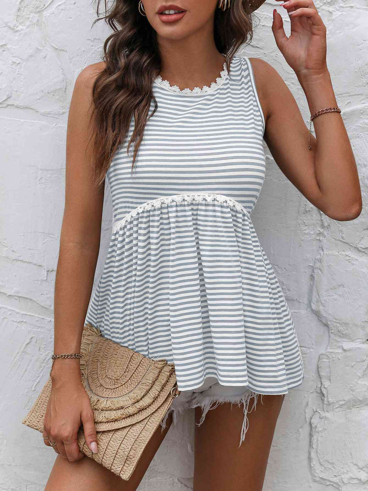 Stilla | Blondekant Rund Hals Tanktop