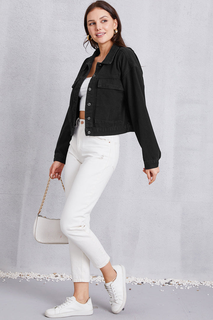 Stilla | Up Dropped Shoulder Denim Jakke