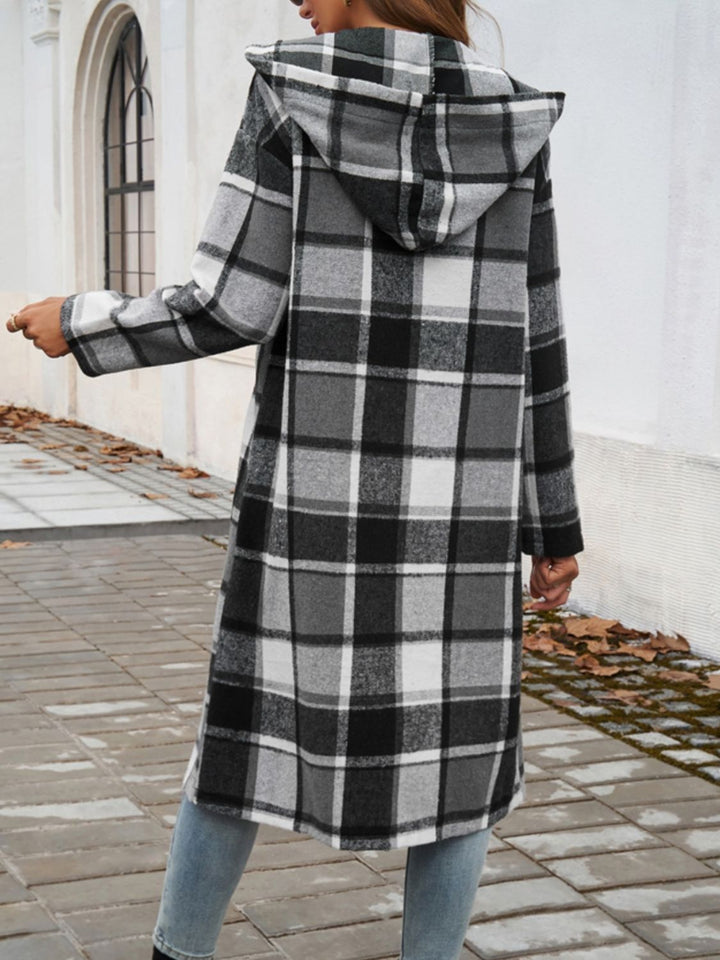 Stilla | Ternet Langærmet Hættetrøje Coat
