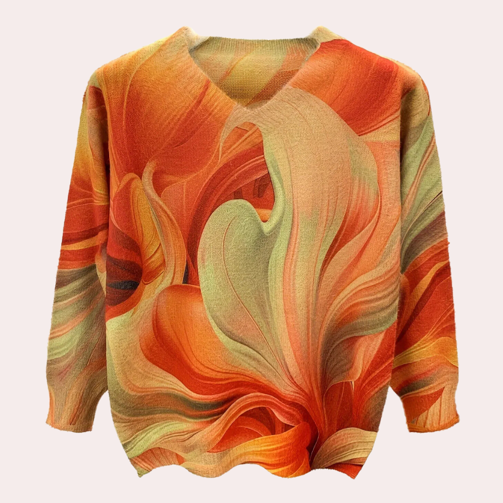Stilla | Livlig Mønstret Sweater til Kvinder