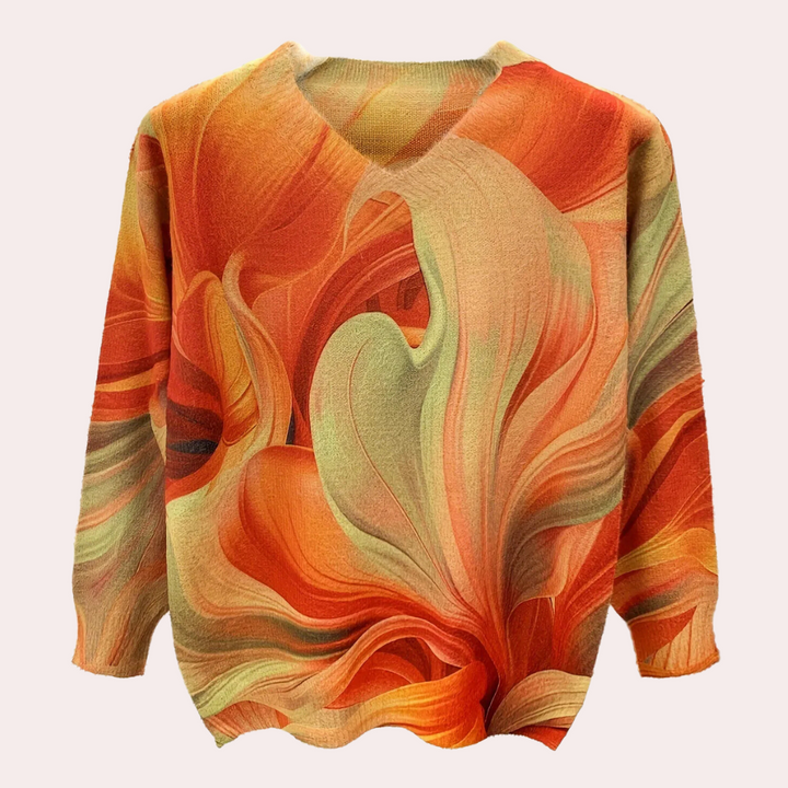 Stilla | Livlig Mønstret Sweater til Kvinder