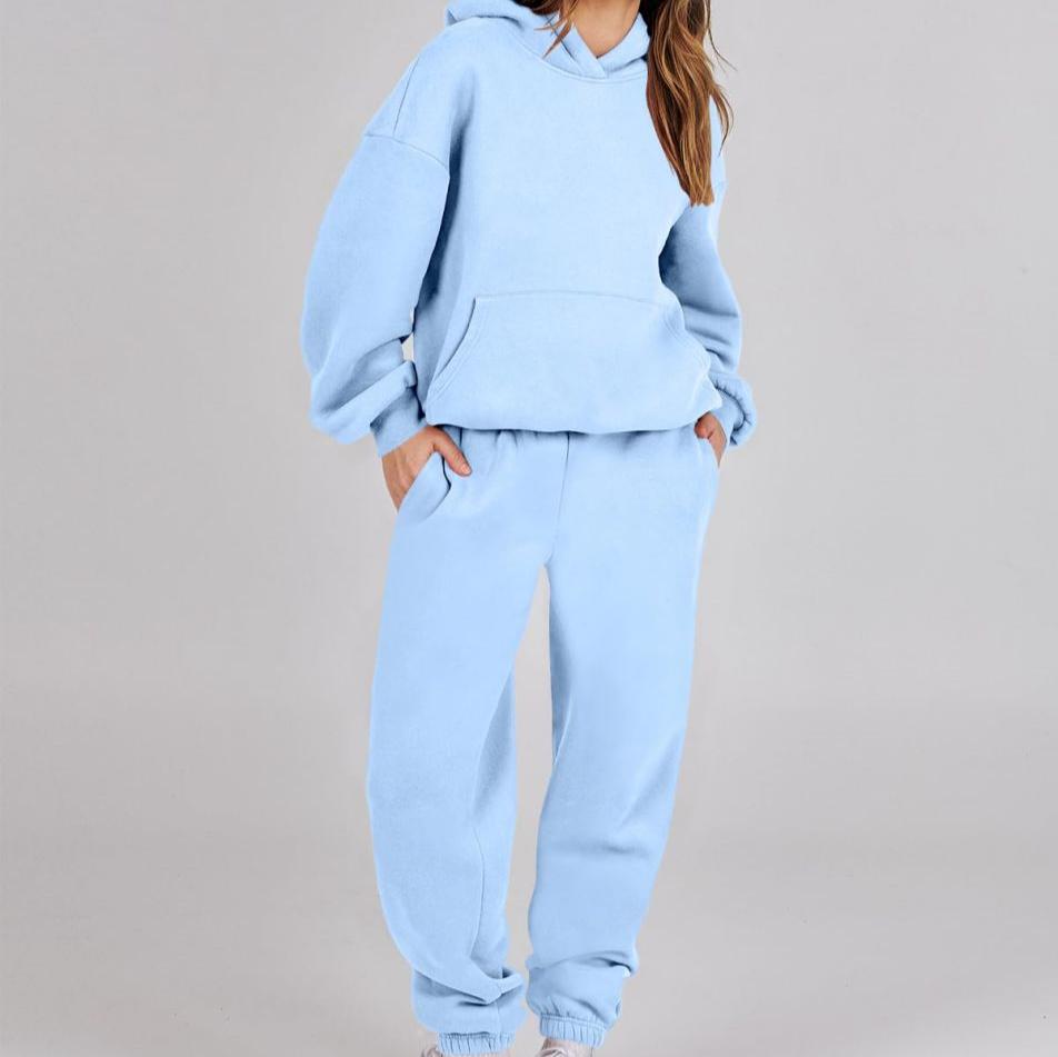 Stilla | Dame Hoodie og Livligt Efterårs Sweatpants Sæt