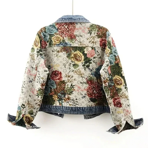 Stilla | Floral Jeansjakke til kvinder Juli