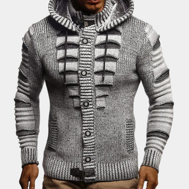 Stilla | Modebevidst Hættetrøje Cardigan til Mænd