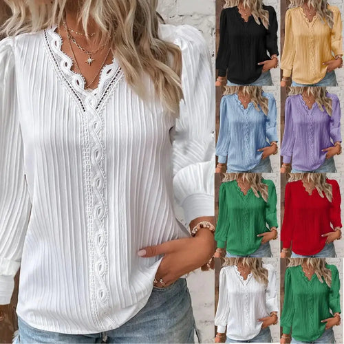 Stilla | Bluse med Chiffon-spidsdetaljer
