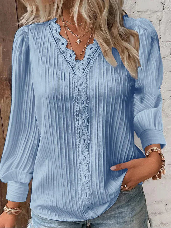 Stilla | Bluse med Chiffon-spidsdetaljer