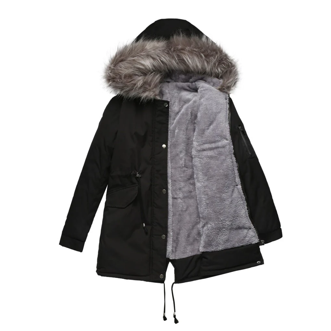 Stilla | Moderne Dame Button Down Parka Frakke til Vintervarme