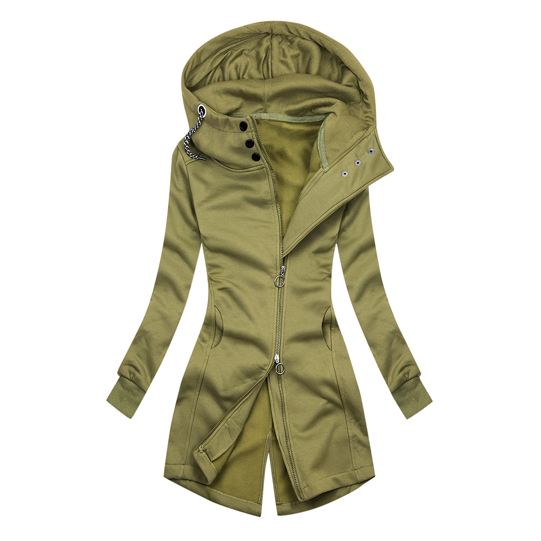 Stilla | afslappet Slim-Fit Hoodie Rullekravejakke