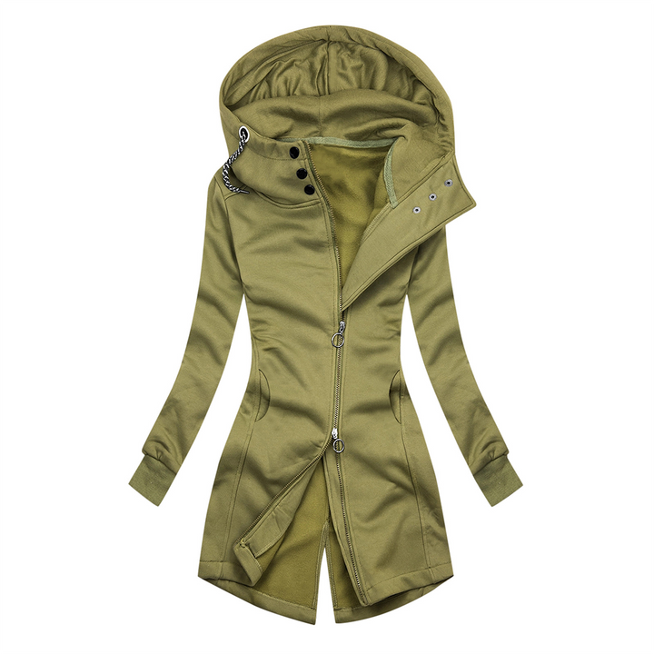 Stilla | afslappet Slim-Fit Hoodie Rullekravejakke
