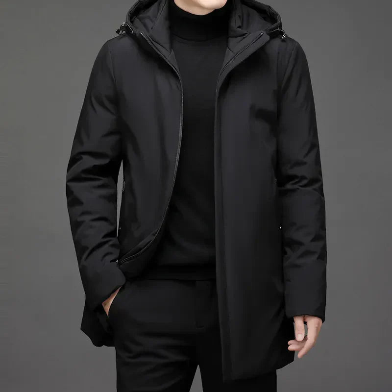 Stilla | Varm Hoodie-Pufferjakke til vinterkomfort for mænd