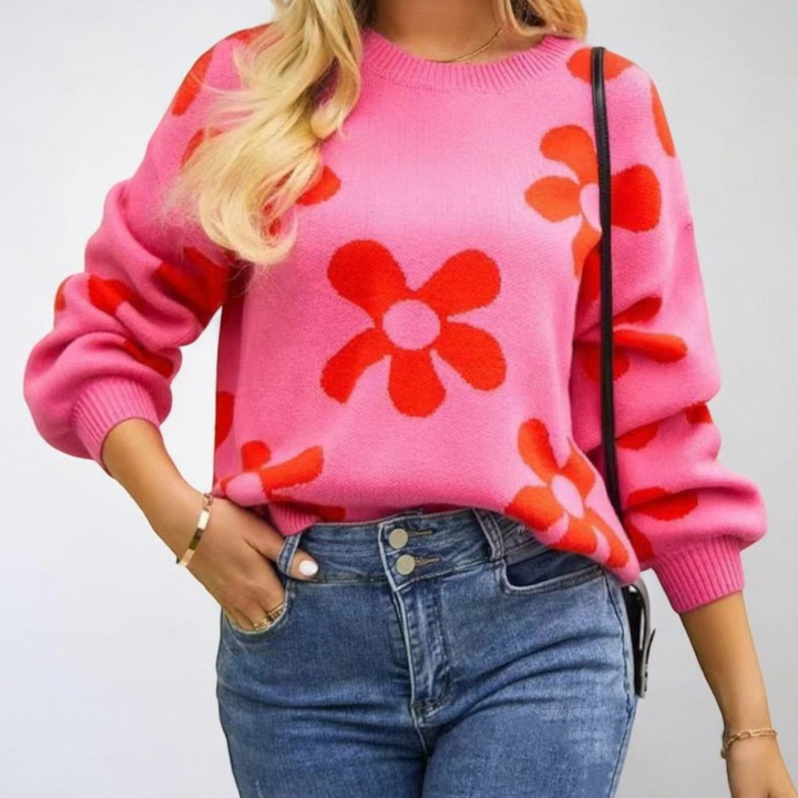 Stilla | Varmer Blomsterpullover