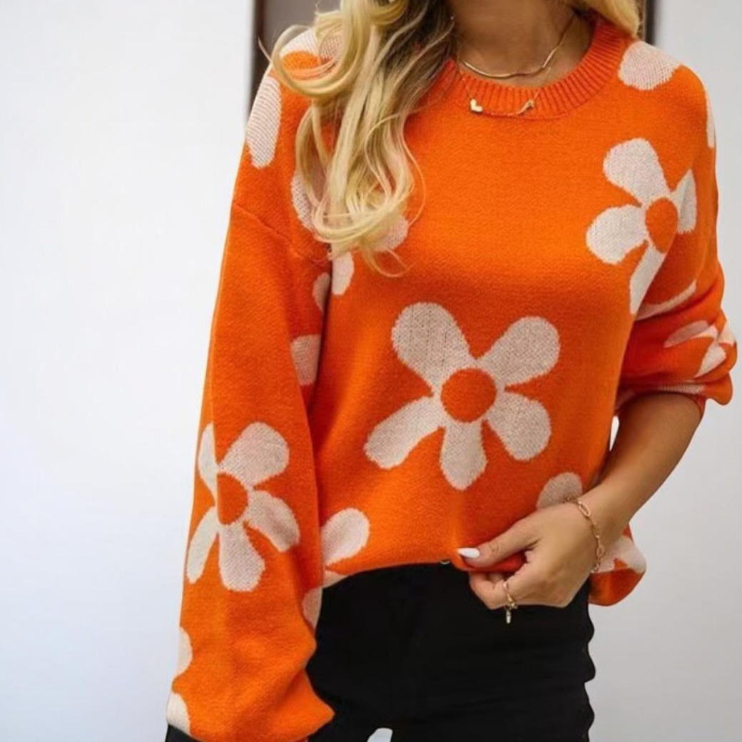 Stilla | Varmer Blomsterpullover