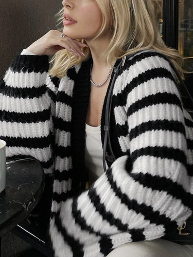 Stilla | Stribet Parisisk Cardigan