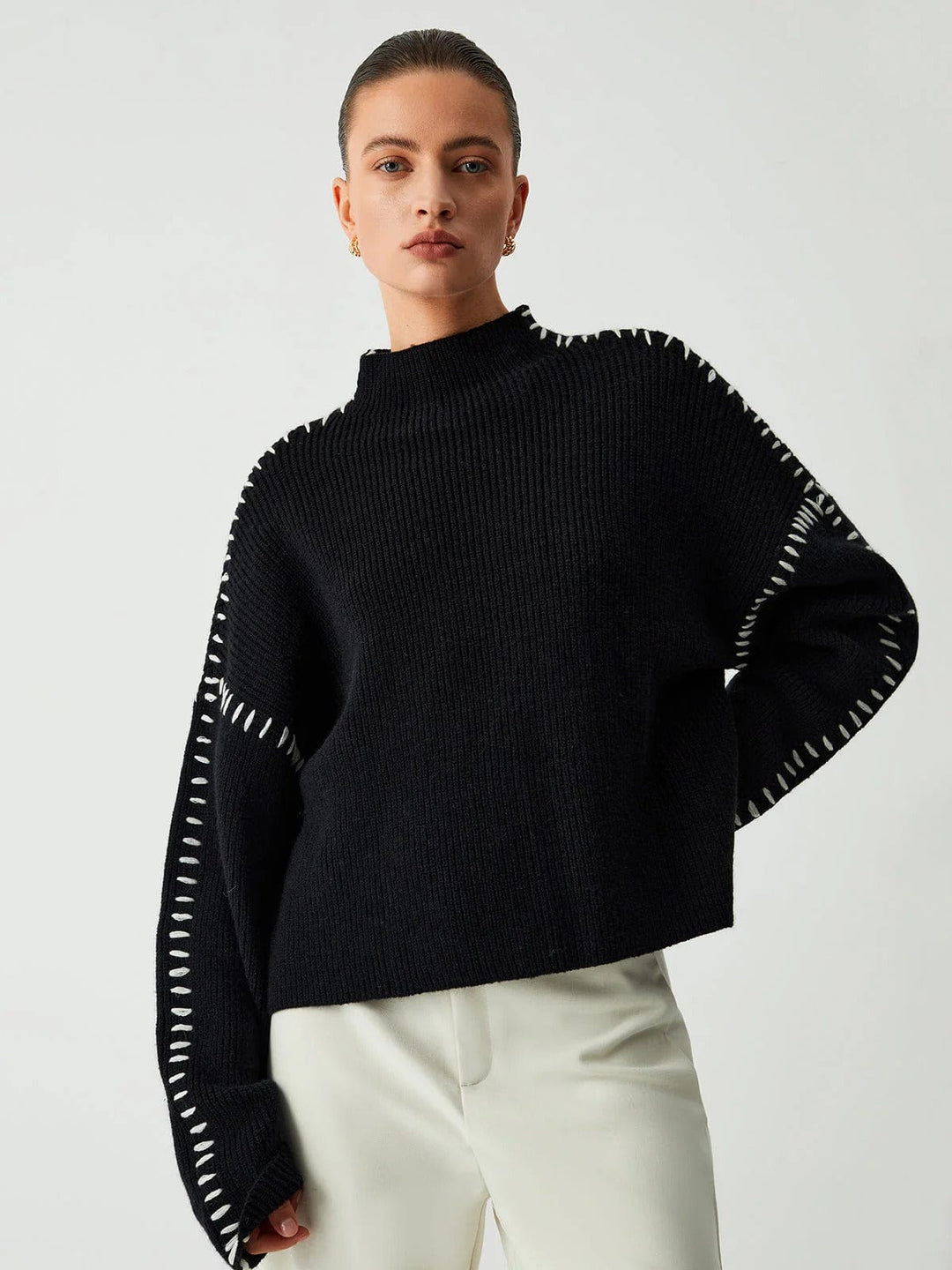 Stilla | Elegante Sorte Pullover Til Damer