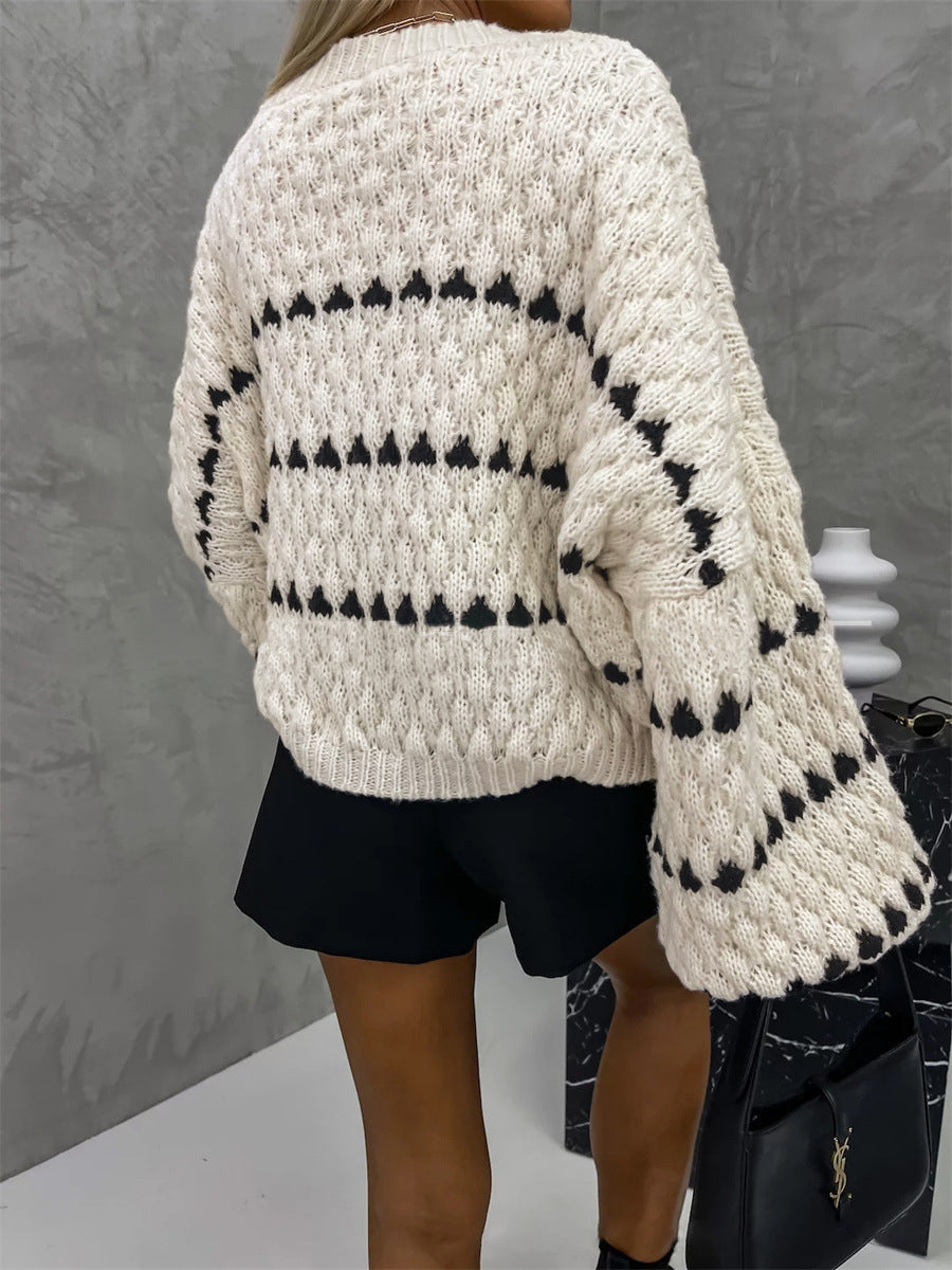 Stilla | Strikpullover med puffærmer