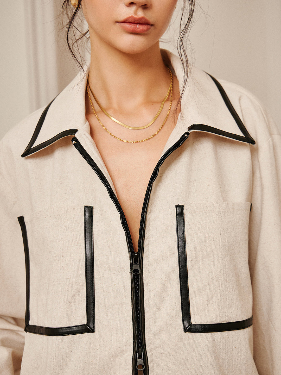 Stilla | Linned Dobbel-zip-jakke