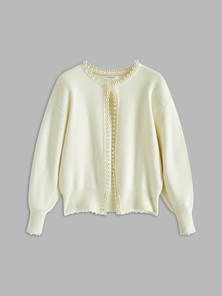 Stilla | Perle Cardigan Med Revne Kant