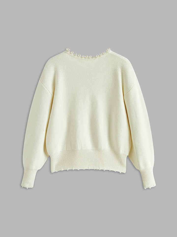 Stilla | Perle Cardigan Med Revne Kant