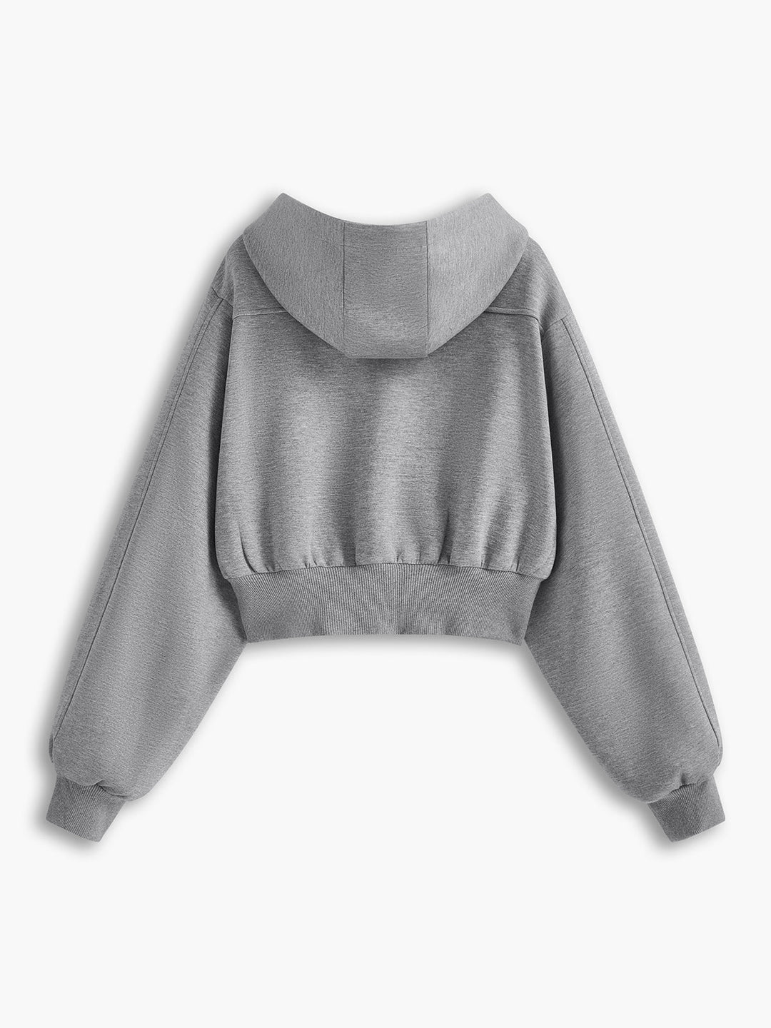 Stilla | Langærmet Zip Crop Hoodie