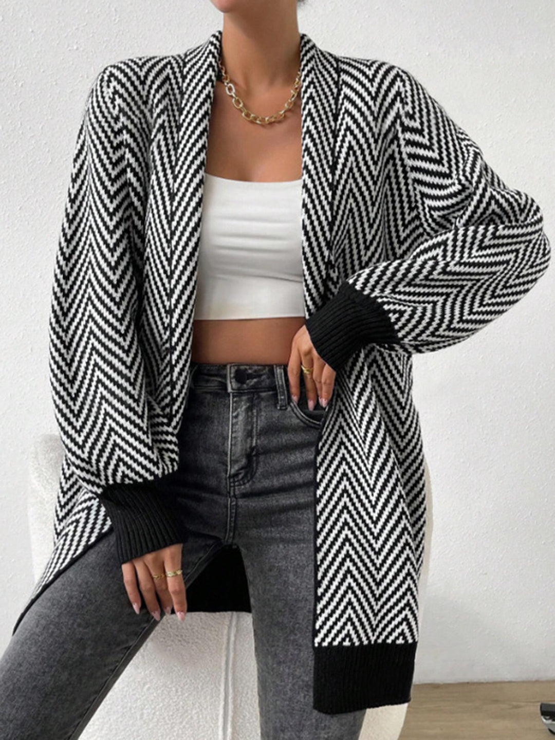 Stilla | Retro Strikjakke i Vintage-stil