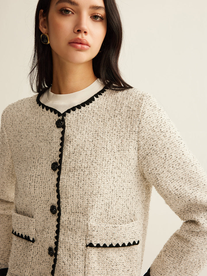 Stilla | Trim Tweed Kort Jakke