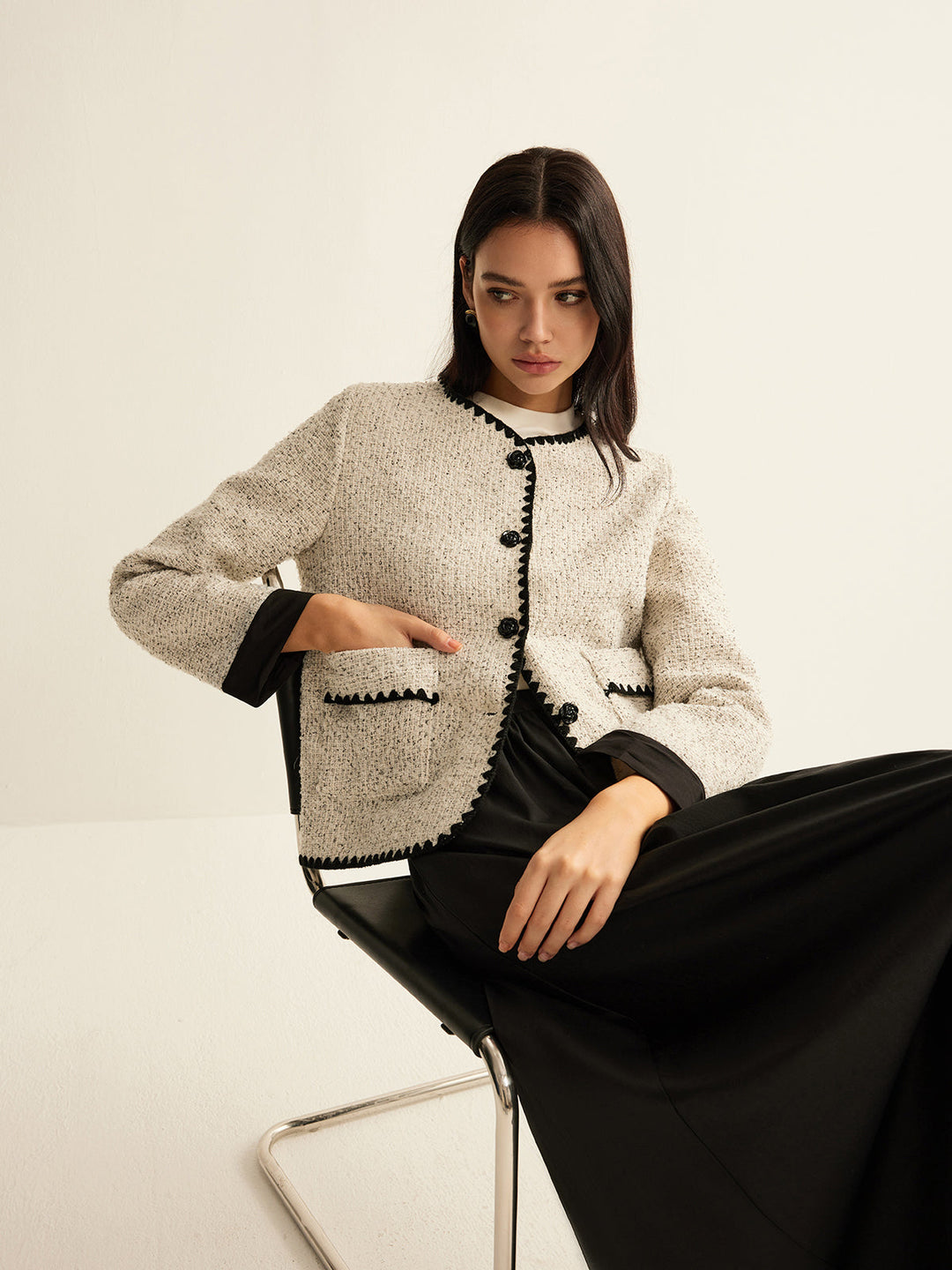 Stilla | Trim Tweed Kort Jakke