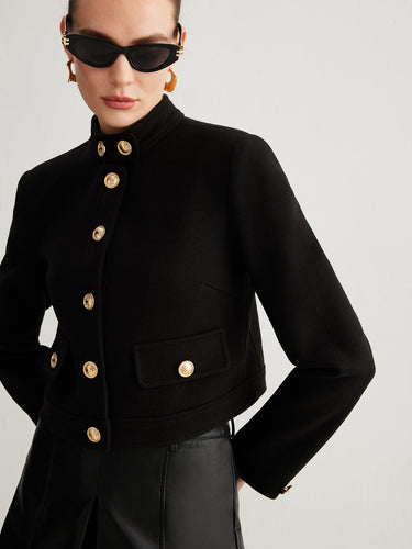 Stilla | Kraveknap Tweed Kort Jakke