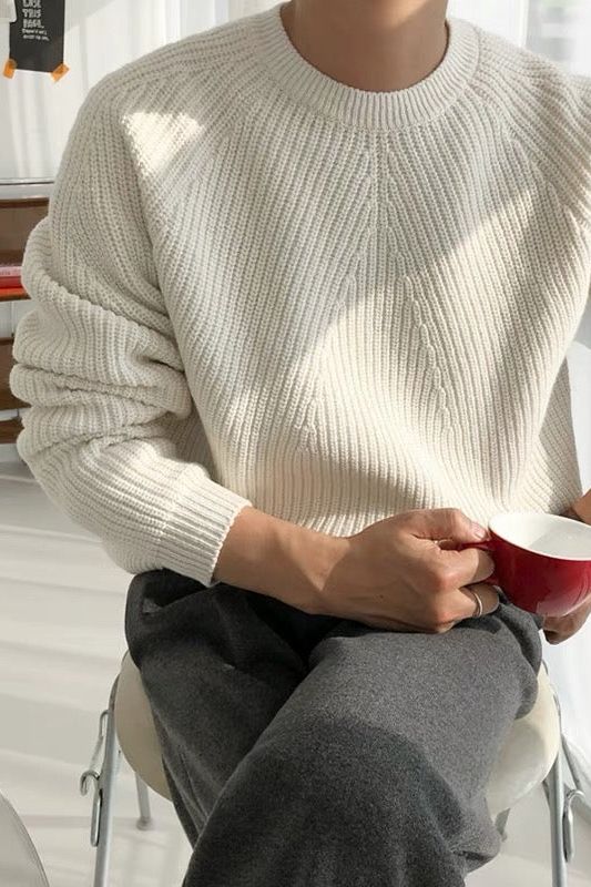 Stilla | Elegant Ribbet Pullover til Mænd