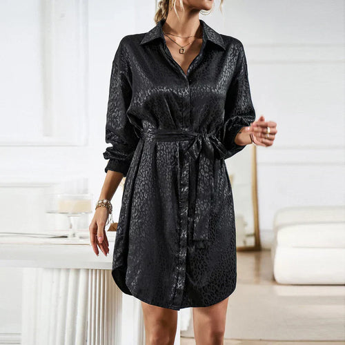 Stilla | Elegante Skjorte Kjole Satin