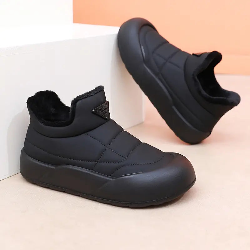 Stilla | Dame Sne Støvler, Varme B Cotton Slip-On Ankel Støvler, Kunstlæder Sål & Plys Foder