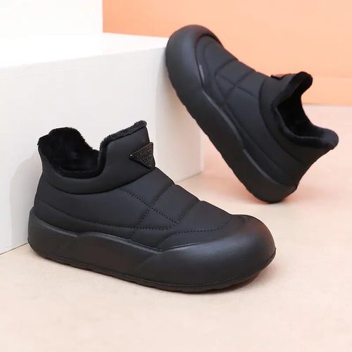 Stilla | Dame Sne Støvler, Varme B Cotton Slip-On Ankel Støvler, Kunstlæder Sål & Plys Foder