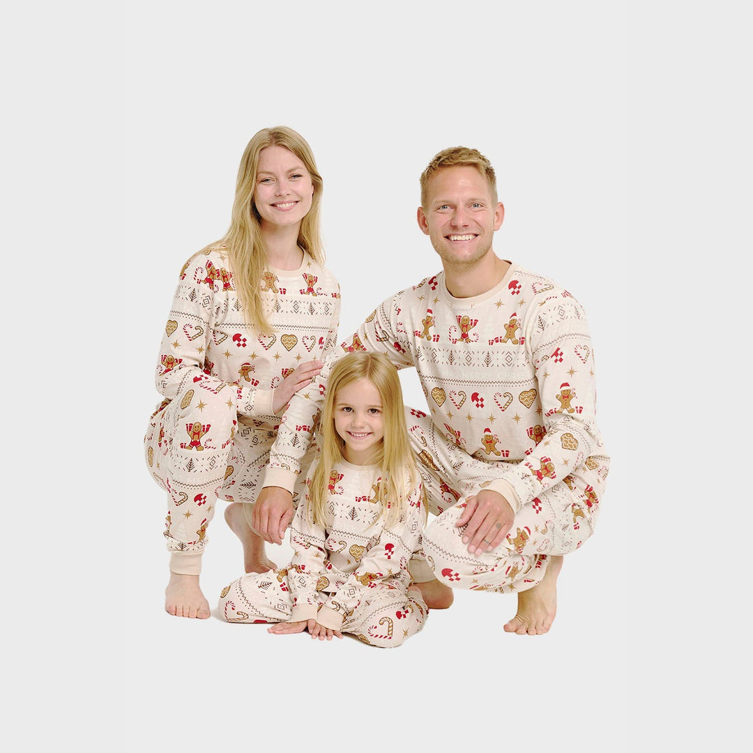 Stilla | Julekiks Jule-pyjamas beige Herrer