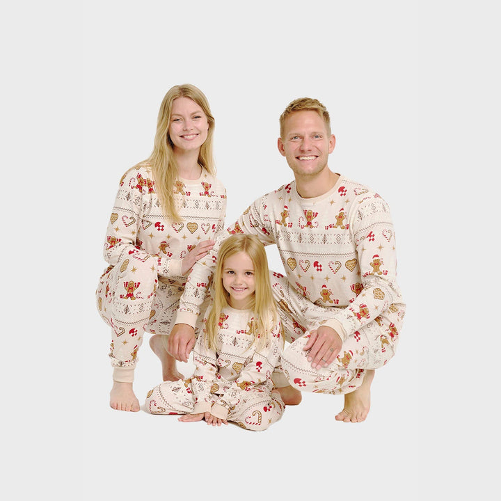 Stilla | Julecookies Jule-pyjamas beige Dame