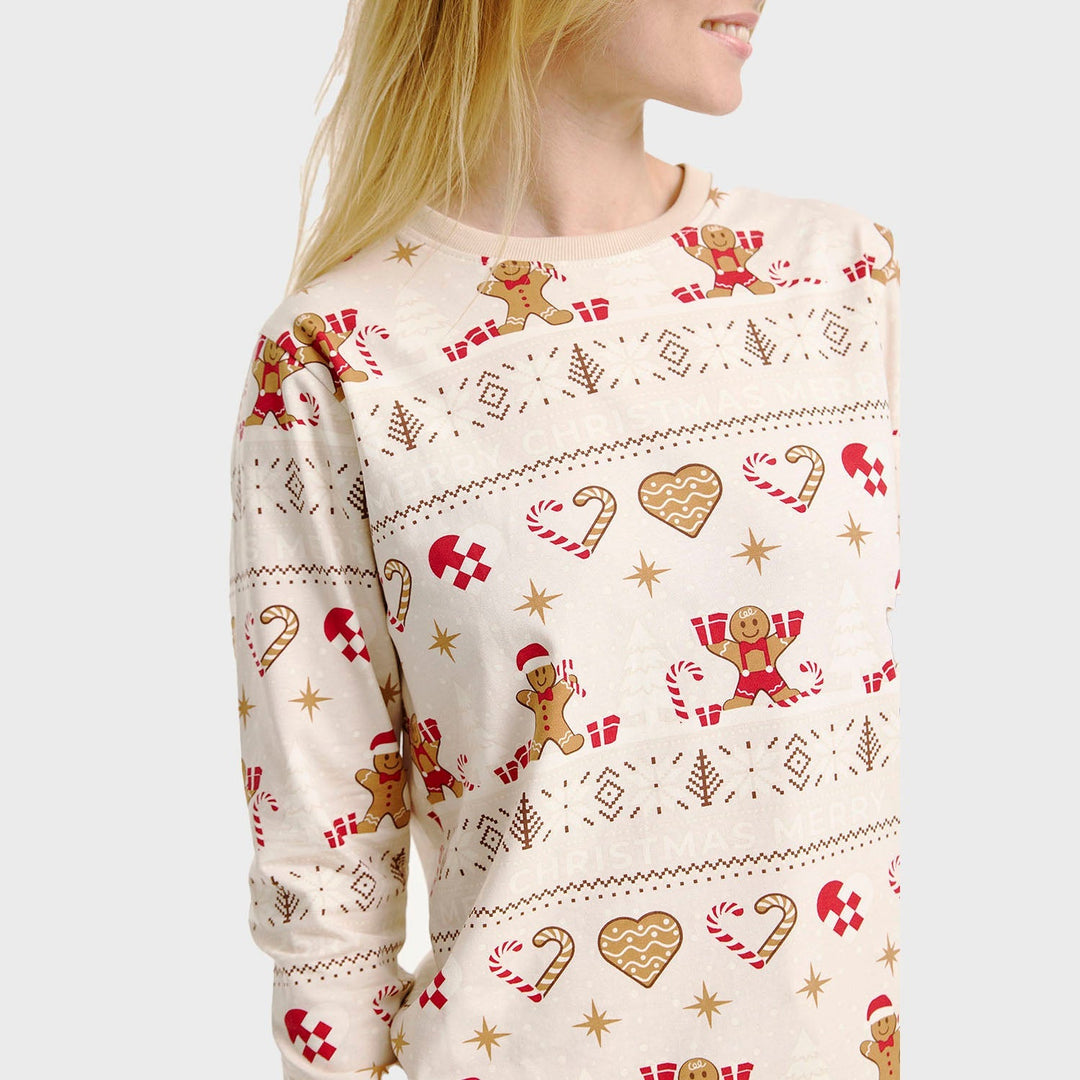 Stilla | Julekiks Jule-pyjamas beige Herrer
