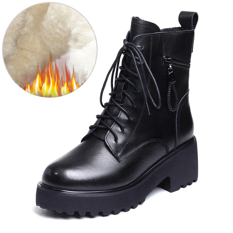 Stilla | Cozy Chic Dam Chunky Heel Pelsforede Vinterstøvler