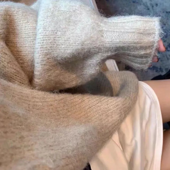Stilla | Cardigan Plus Size Strik Åben Front Blød og Behagelig
