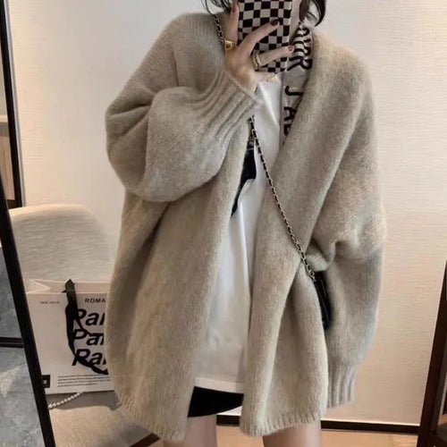 Stilla | Cardigan Plus Size Strik Åben Front Blød og Behagelig