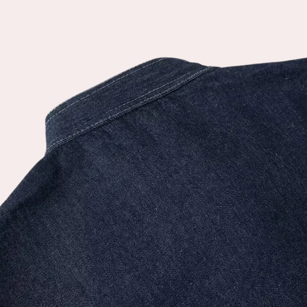 Stilla | Moderne Skjorte i Denim med Sløjfe Krave til Damer