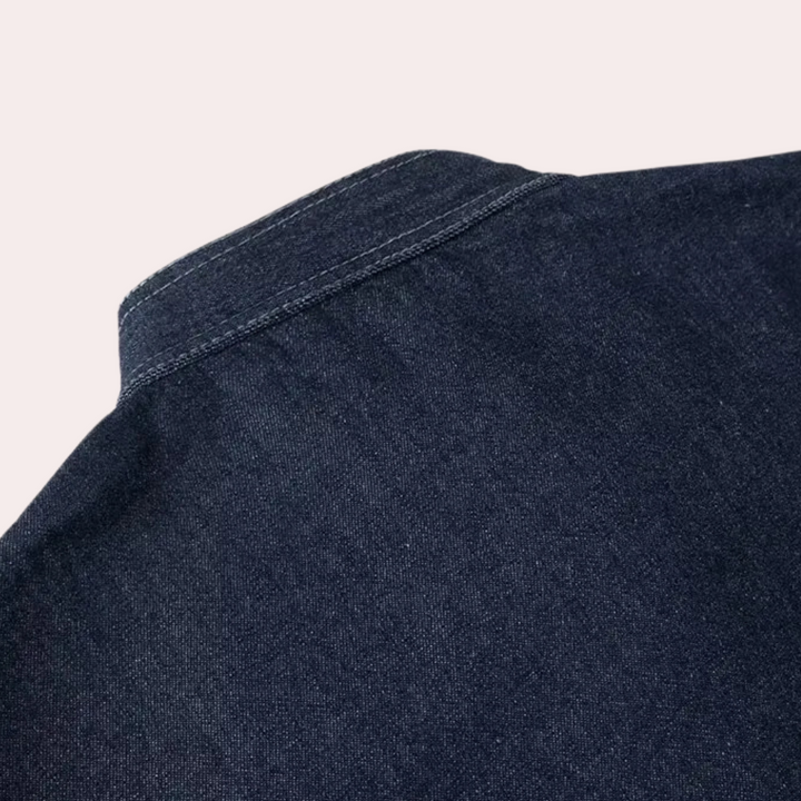 Stilla | Moderne Skjorte i Denim med Sløjfe Krave til Damer