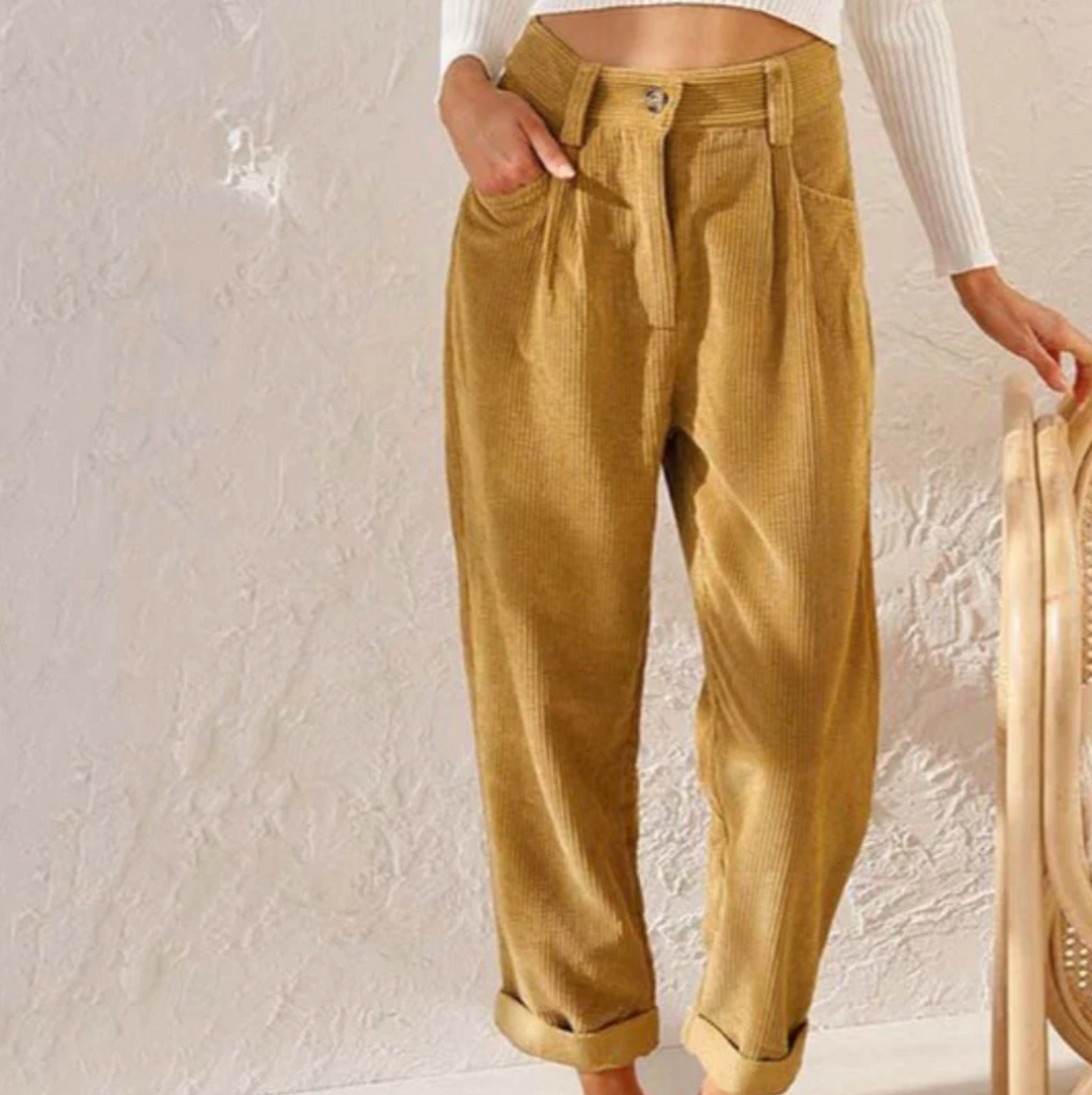 Stilla | Casual ribbed corduroy pants